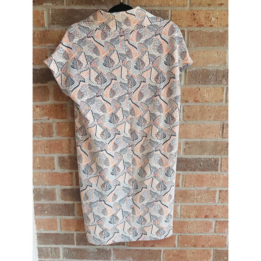 Mely New York Leaf Print Dress Size Large - Picture 2 of 5